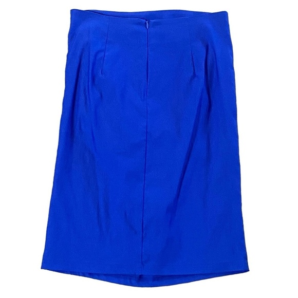 Grace Karin Blue Ruched Pencil Skirt Retro Knee Length NWT Size Medium - Picture 2 of 6